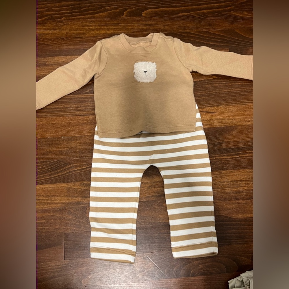 Baby Gap Gender Neutral Teddy Bear Outfit Size 6-12 Months